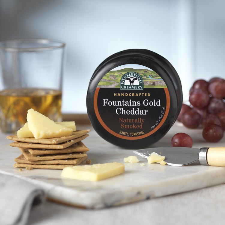 Fountain's Gold Naturally Smoked Cheddar Truckle - 6x 200g