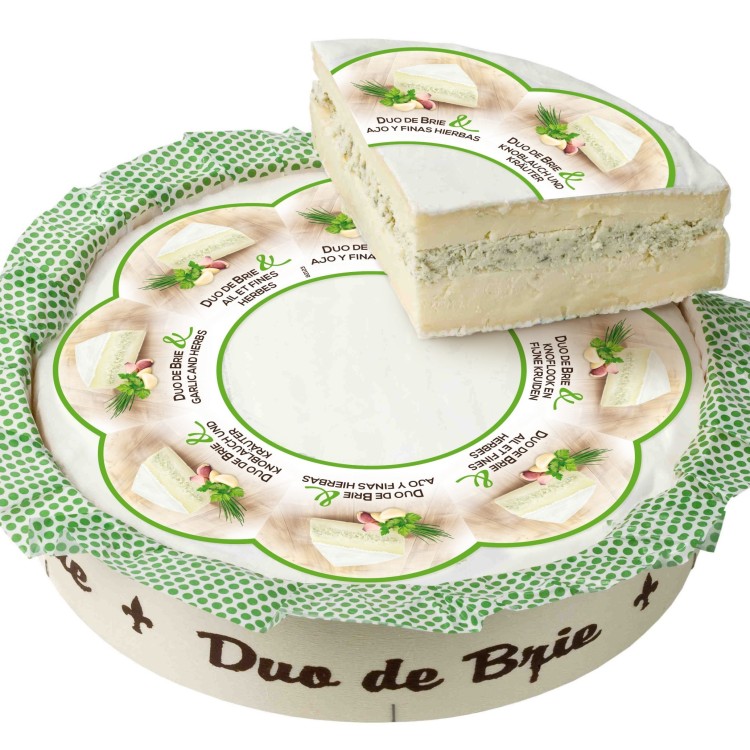 Duo Saveur Brie With Garlic & Herbs - 1.25kg